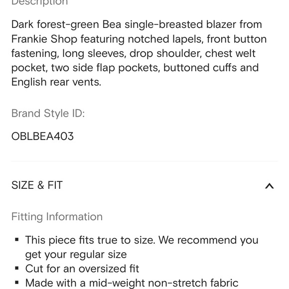 The Frankie shop Blazer NWT - Picture 4 of 8